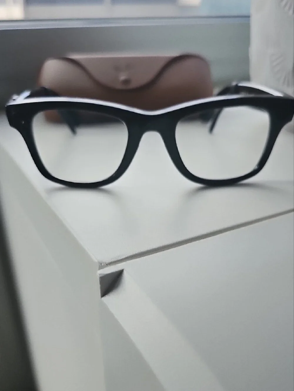 Ray-Ban META Glasses w/ Brown Leatherette Charging Case
